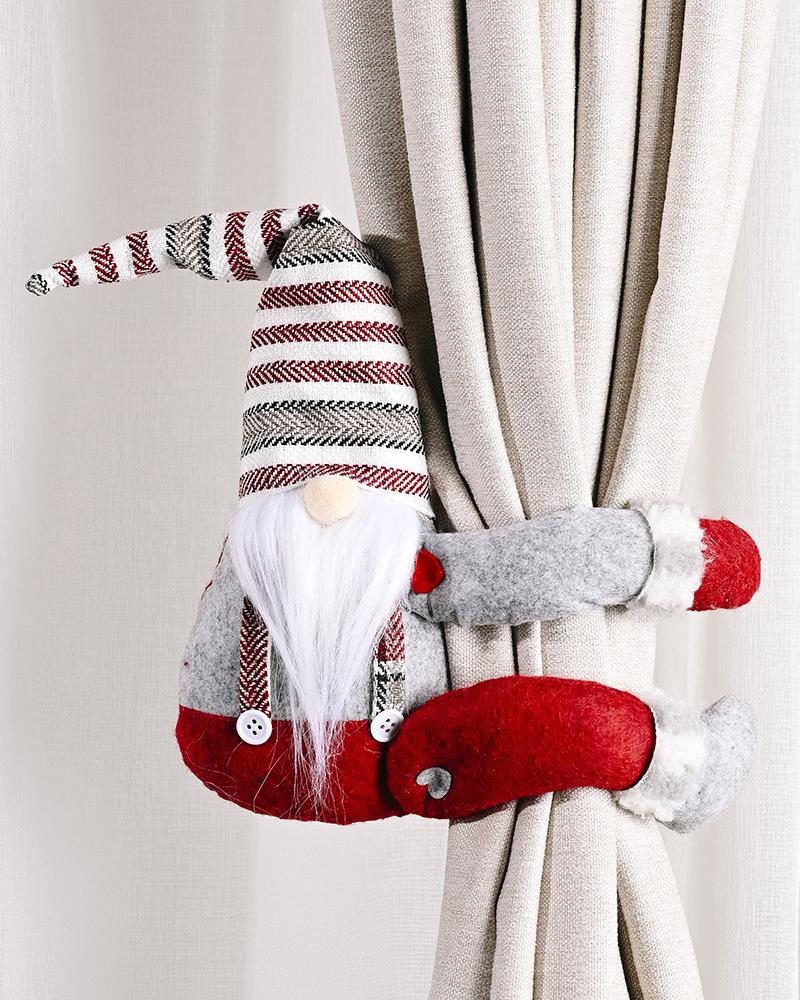 

1pc Christmas Curtain Buckle Tieback Decoration Gnome Drapes Holder Home Window Xmas Ornament, Style1