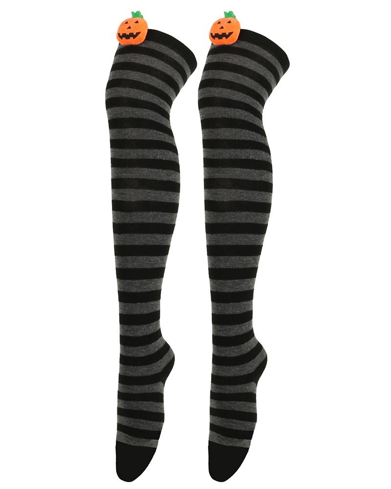 

Halloween Pumpkin Pattern Stockings, Gray