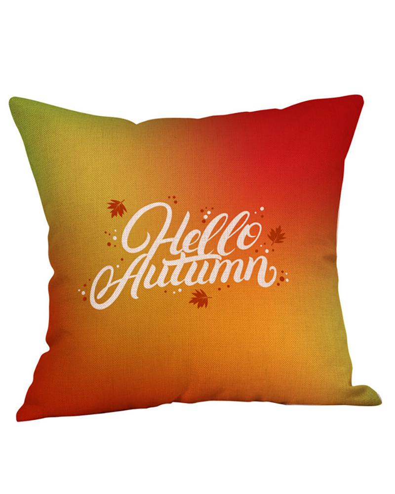 

Thanksgiving Decorative Throw Pillow Covers Cotton Linen Sofa Cushion Covers Autumn Pumpkin and Leaf Pillow Cases Decor for Home 18×18Inch, Style4