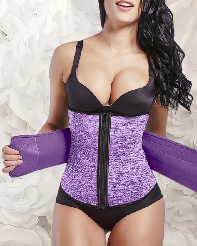 

Waist Trainer Corset Slimming Sport Shapewear, Purple