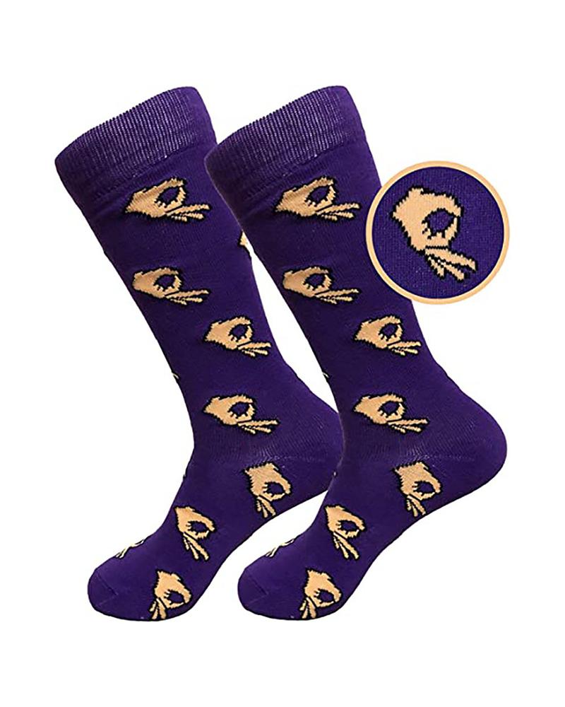 

Men Slogan Print Socks, Style7