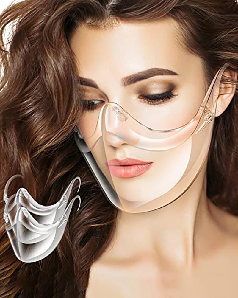 

Transparent Face Sheild Lightweight Anti-Fog Durable Breathable Visible Expression Face Sheild, White