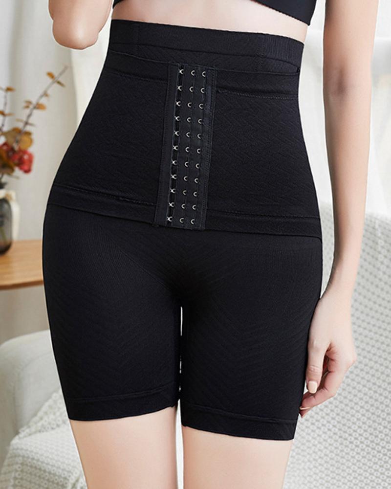 

Hook Front Tummy Control Butt Lifting Shapewear Underwear, Black