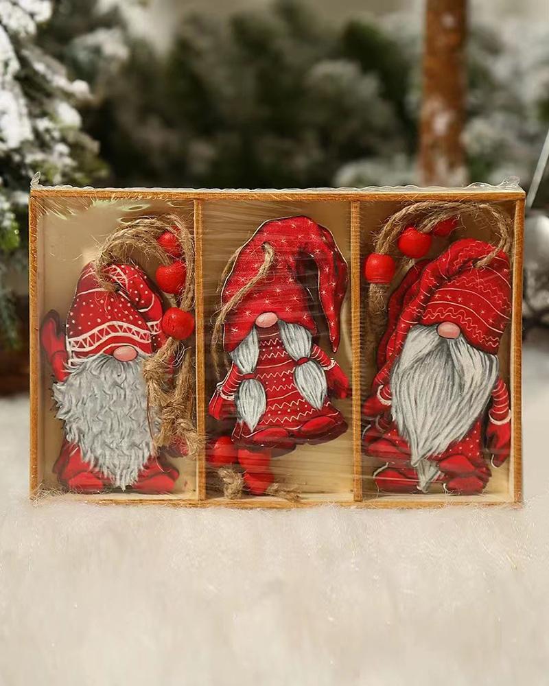 

3PCS/Set Christmas Cute Cartoon Gnomes Hanging Ornament Home Decorations, Style3