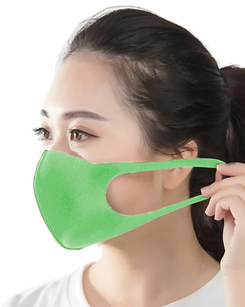 

Breathable Windproof Ear Loop Mouth Mask Washable And Reusable, Green