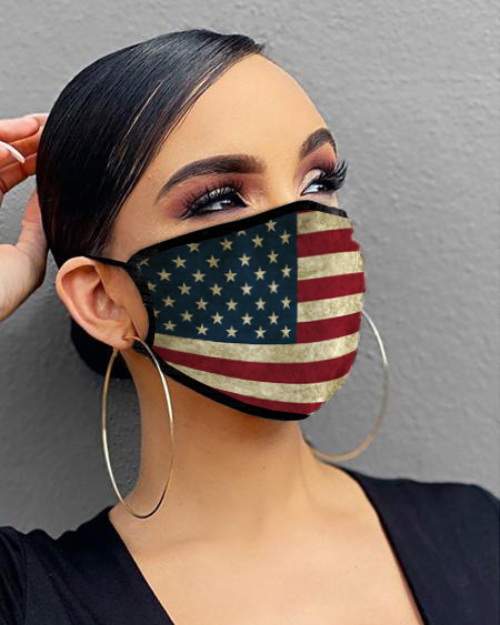 

Flag / Animal / Letter / Lip Print Breathable Mouth Mask Washable And Reusable, Style6