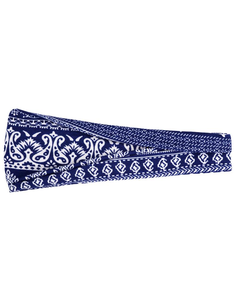 

1pc Bohemian Fashion Wide Headband Yoga Workout Head Wrap, Style6