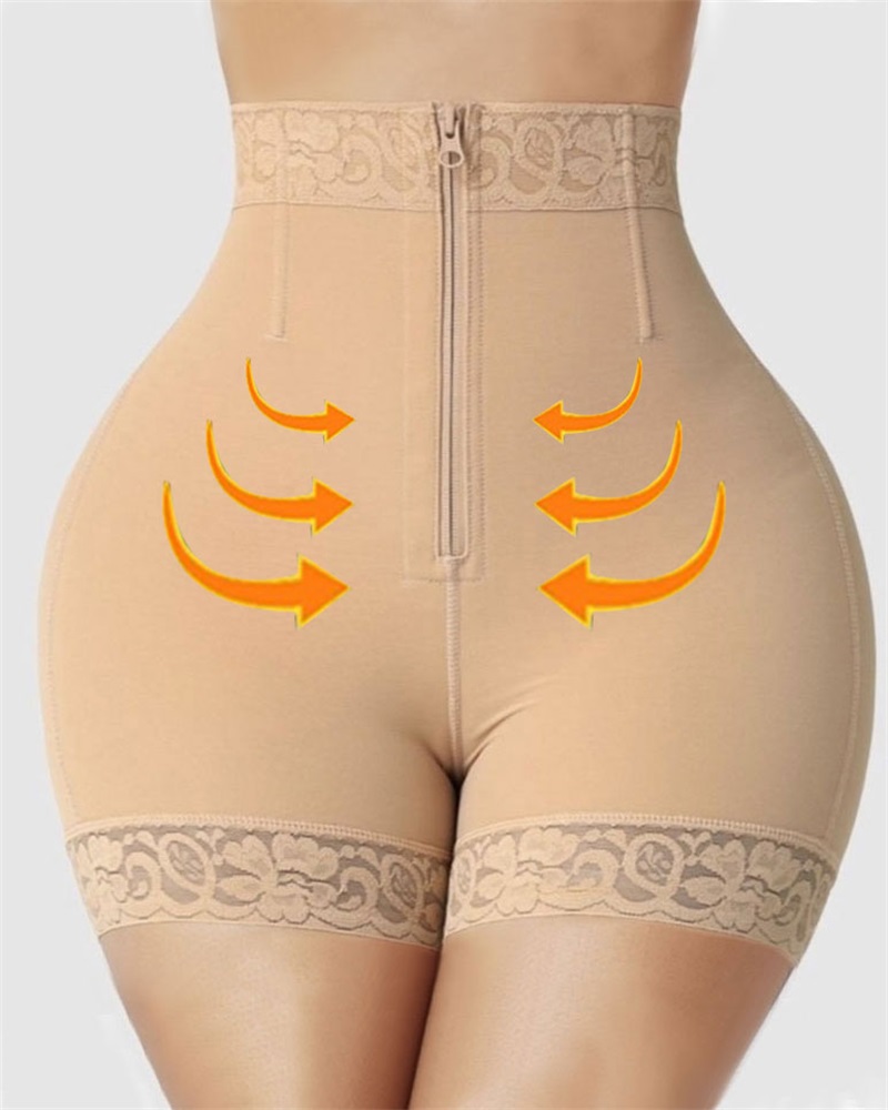 

High Waist Body Shaper Underwear Butt Lifting Panty Postpartum Tummy Control Shapewear, Nude