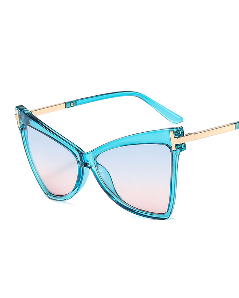 

1Pair Big Cat Eye Frame Vintage Sunglasses, Blue