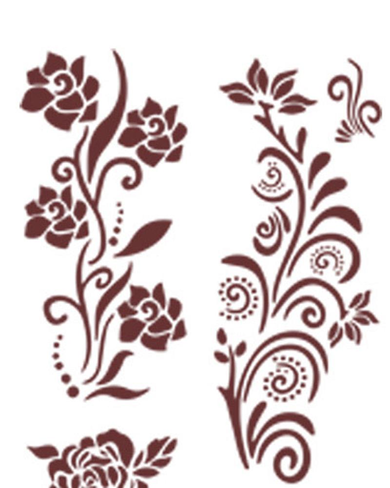 

Rose Butterfly Waterproof Body Art Temporary Tattoo Stickers, Style3