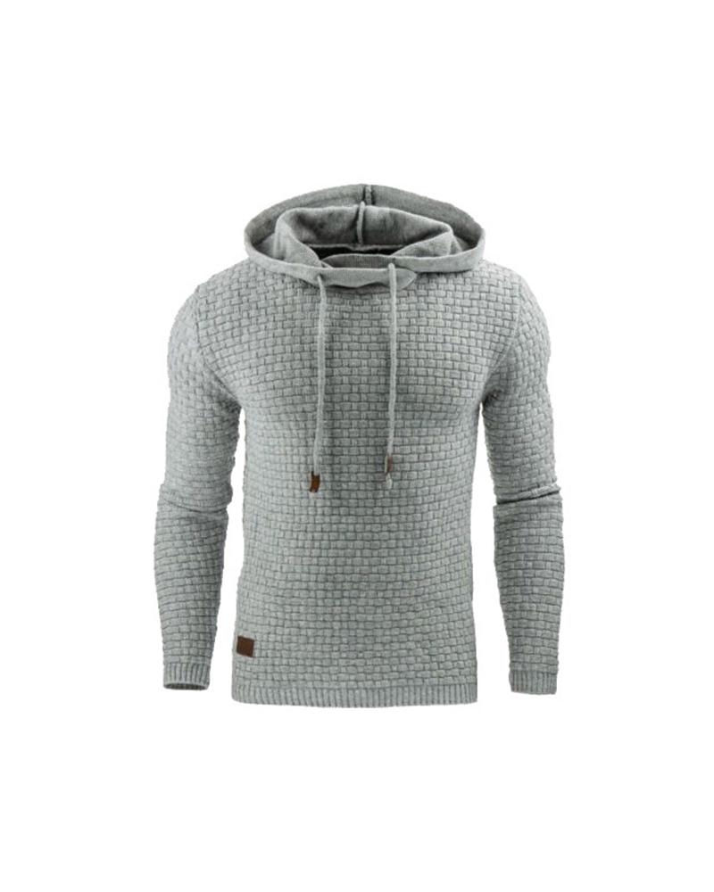 

Embossing Solid Color Long Sleeve Sweatshirt, Gray