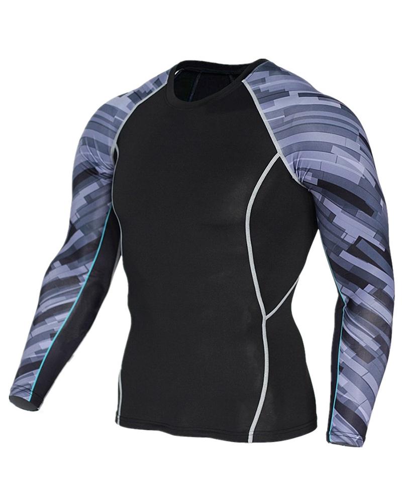 

Cartoon Print Skinny Long Sleeve Sport Blouse, Style9