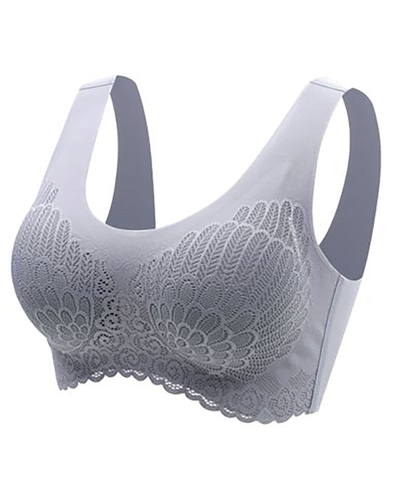 

Seamless Breathable Push Up Bralette, Gray