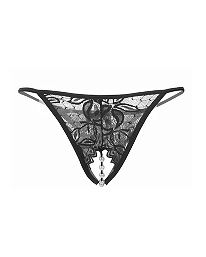 

Guipure Lace Beaded Thong, Style3