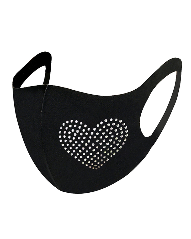 

Mutil Pattern Rhinestone Breathable Face Mask, Style8
