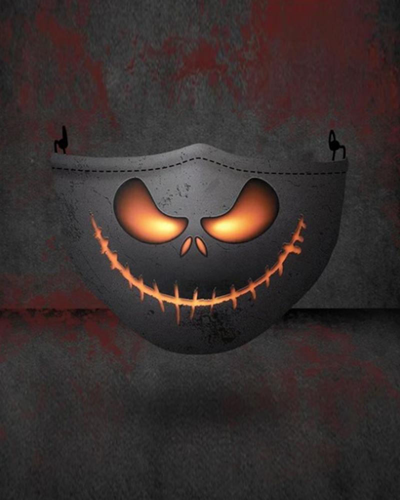 

Halloween Horrbile Pumpkin Face 3D Print Bandanas, Gray