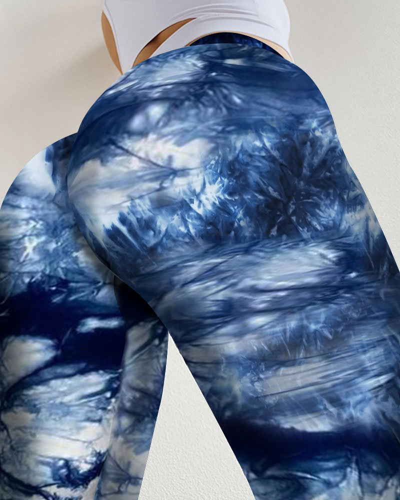 

Asnug High Waist Yoga Pants Butt Lift Yoga Booty Leggings Gym Workout Bombut Leggings, Blue