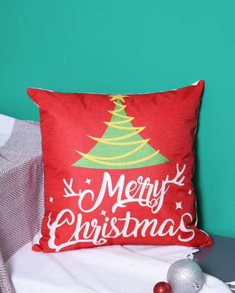 

Christmas Pillow Cover Square 18inch Pillow Case For Sofa Couch Christmas Ornament, Style1