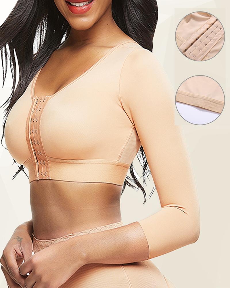 

Hook Front Chest Support Active Top, Apricot