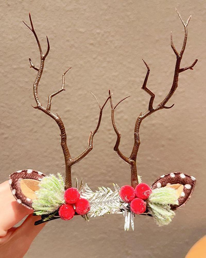 

1Pair Christmas Hair Clips Antlers Hairpins Hair Accessories Headpiece Party Ornament Xmas Gift, Style4