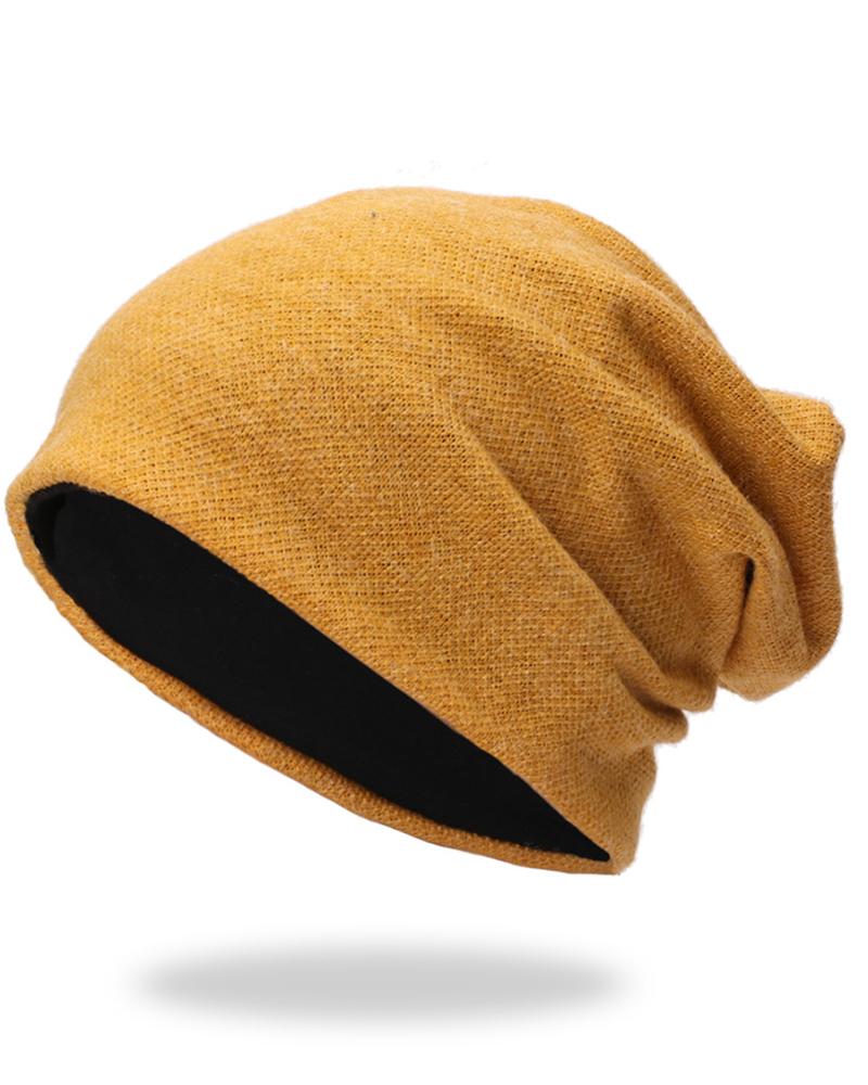 

Women's Beanie Slouchy Outdoor Dailywear Casual Fall Winter Hat, Yellow