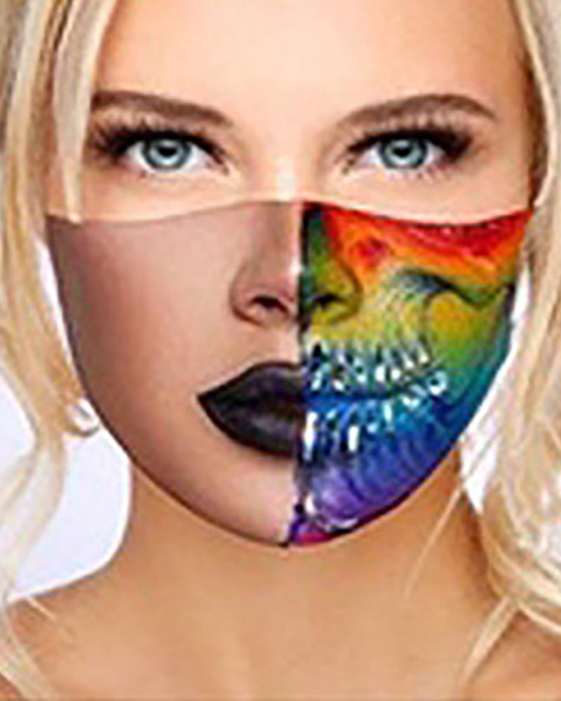 

Graphic Print Breathable Washable Face Mask, Style4
