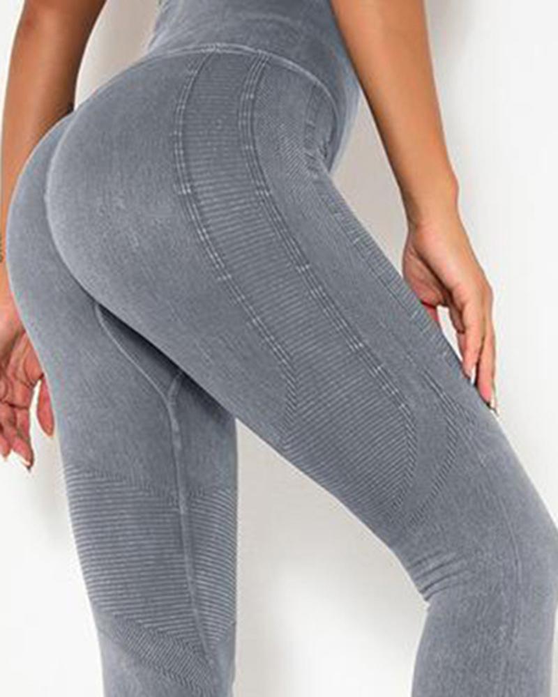 

High Waist Butt Lifting Yoga Pants, Gray