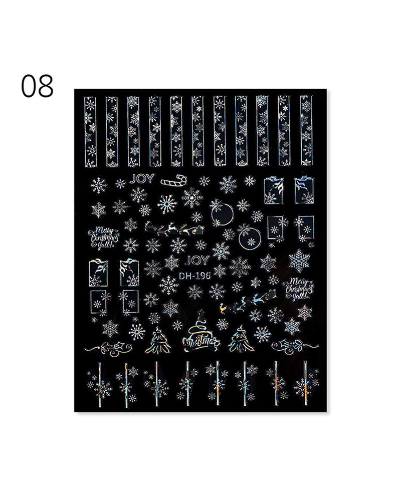 

1 Sheet Christmas Pattern Nail Art Sticker, Style8