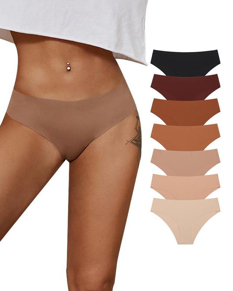 

Seamless Breathable Low Waist Panty, Apricot