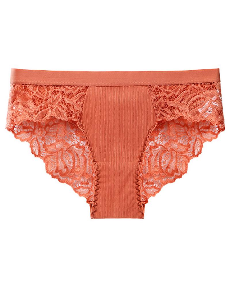 

Low Waist Crochet Lace Panty, Orange