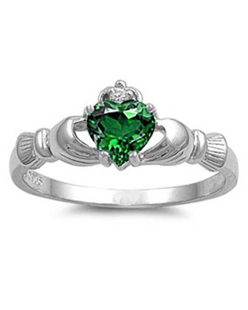 

1pc Love Hand Heart Shaped Ring, Green