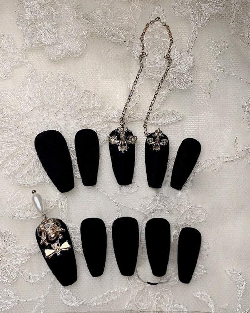 

Gothic Crucifix Black Nail Patch