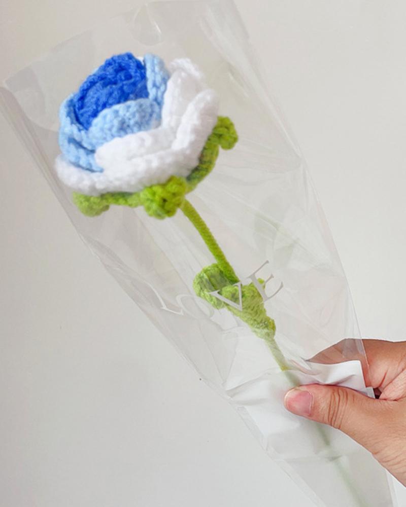 

1pc Mother's Day Gift Handmade Crochet Artificial Floral Bouquet, Style3