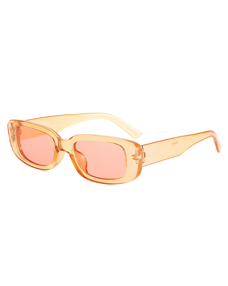 

1Pair Oval Frame Tinted Fashion Sunglasses, Orange