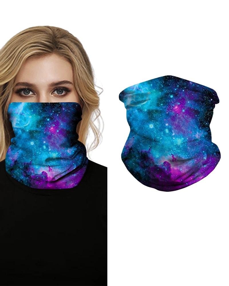 

Sparkle Sky Print Breathable Face Bandana Magic Scarf Headwrap Balaclava, Style2