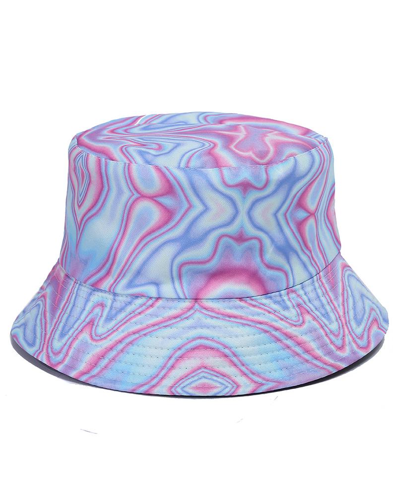 

Marble Print Sun Bucket Hat, Style2