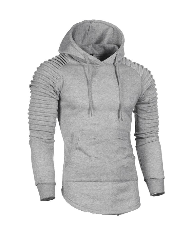 

Men Pocket Design Casual Hoodie, Gray