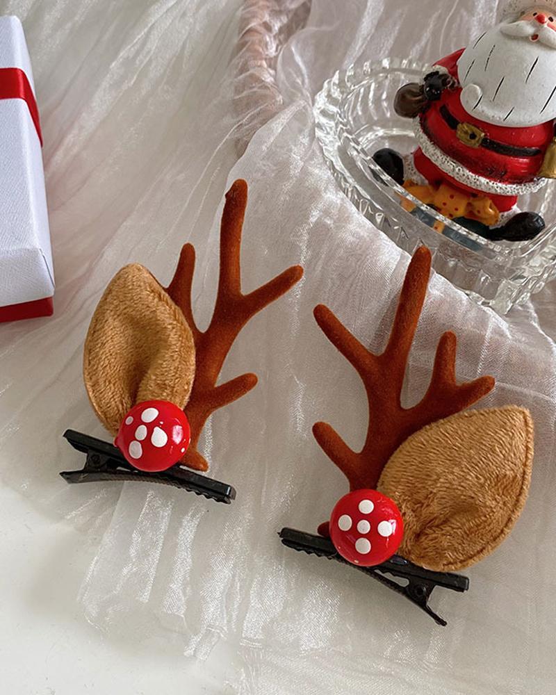 

1Pair Christmas Hair Clips Antlers Hairpins Hair Accessories Christmas Ornament Party Headpiece, Style5