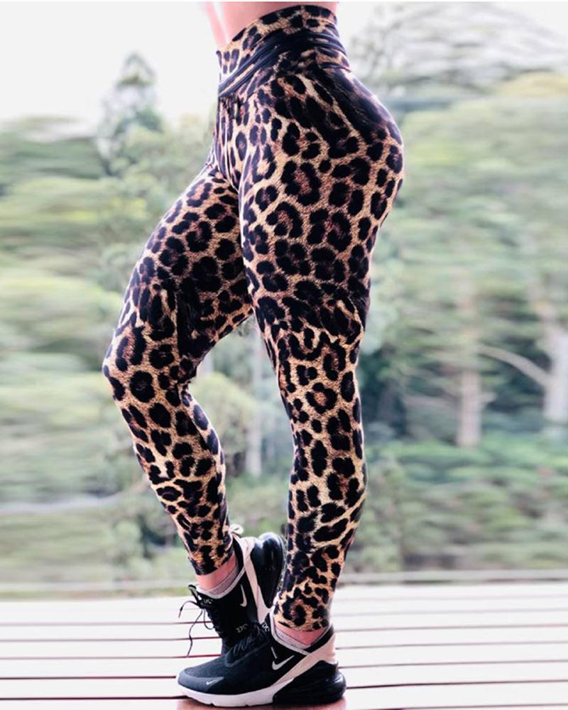 

Leopard Print High Waist Tummy Control Butt Lift Leggings