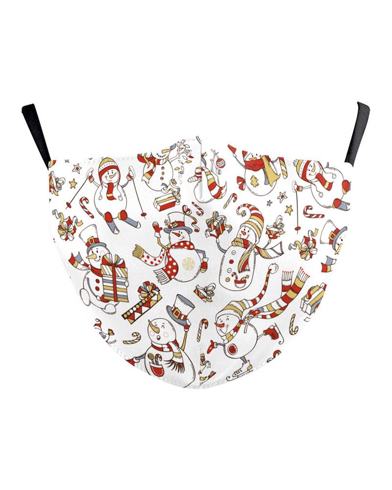 

Christmas Print PM2.5 Filter Breathable Face Mask, Style4