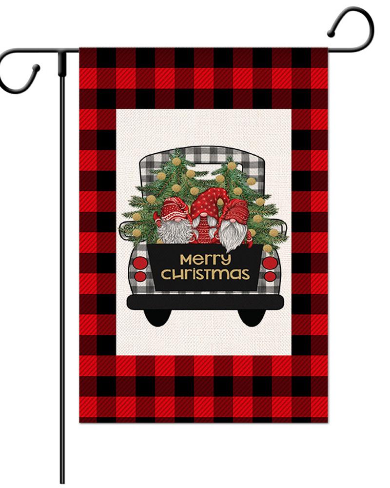 

1pc Christmas Garden Flag Xmas Winter Holiday Yard Outdoor Decoration, Style3
