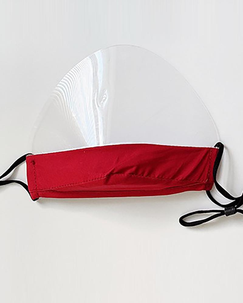 

Mouth Clear Window Visible Face Mask, Red
