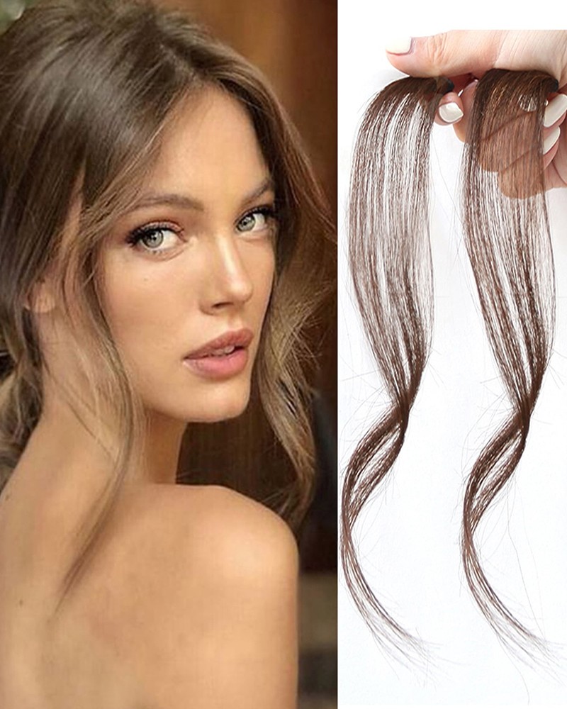 Synthetic Long Curly Hair Clips Side Bangs Hair Extension