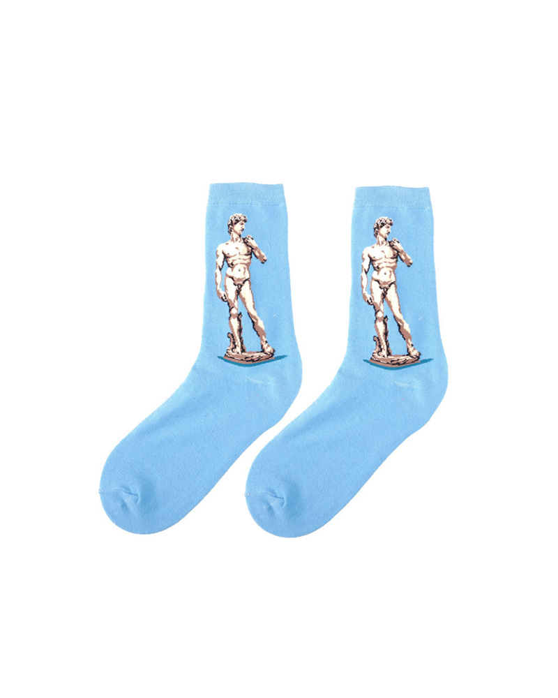 

1Pair Graphic Print Crew Socks, Style5