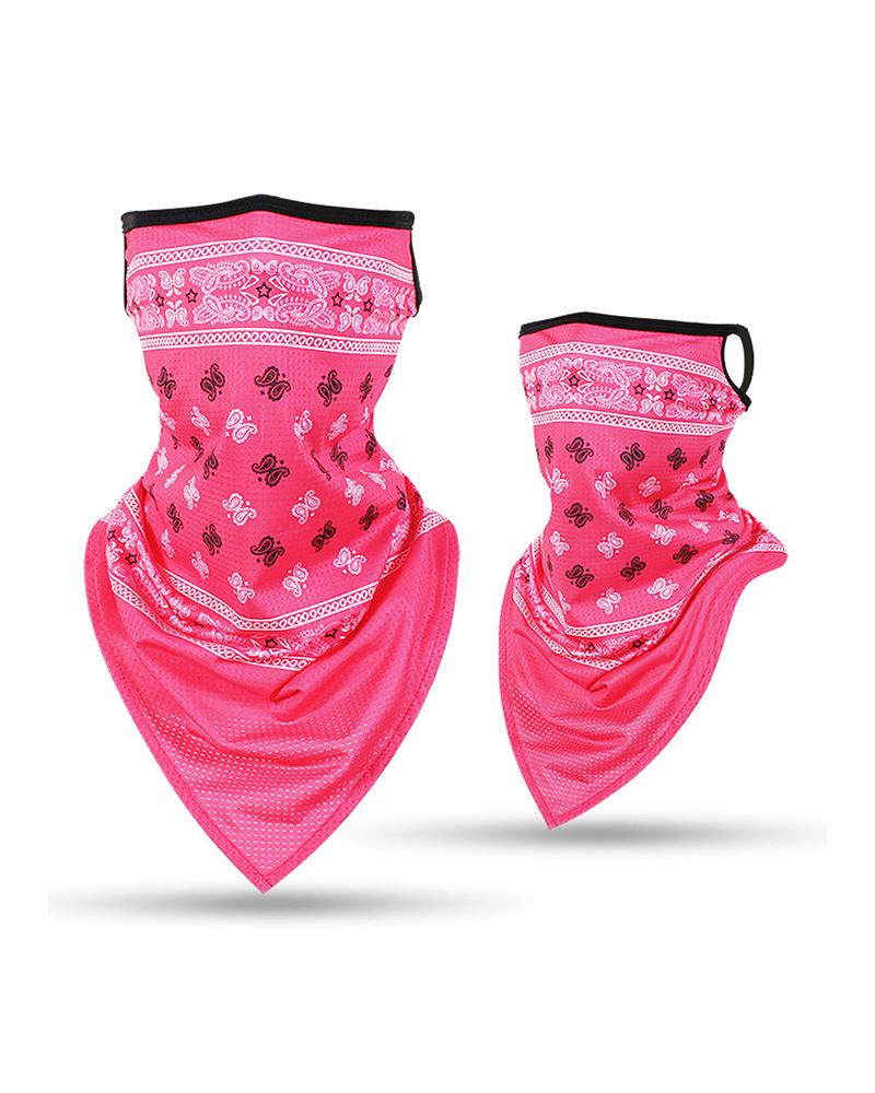 

Paisley Print Breathable Face Cover Windproof Motorcycling Dust Outdoors, Hot pink