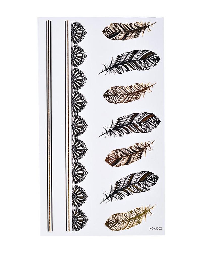 

Geometric Graphic Tribal Waterproof Body Art Temporary Tattoo Stickers, Style1