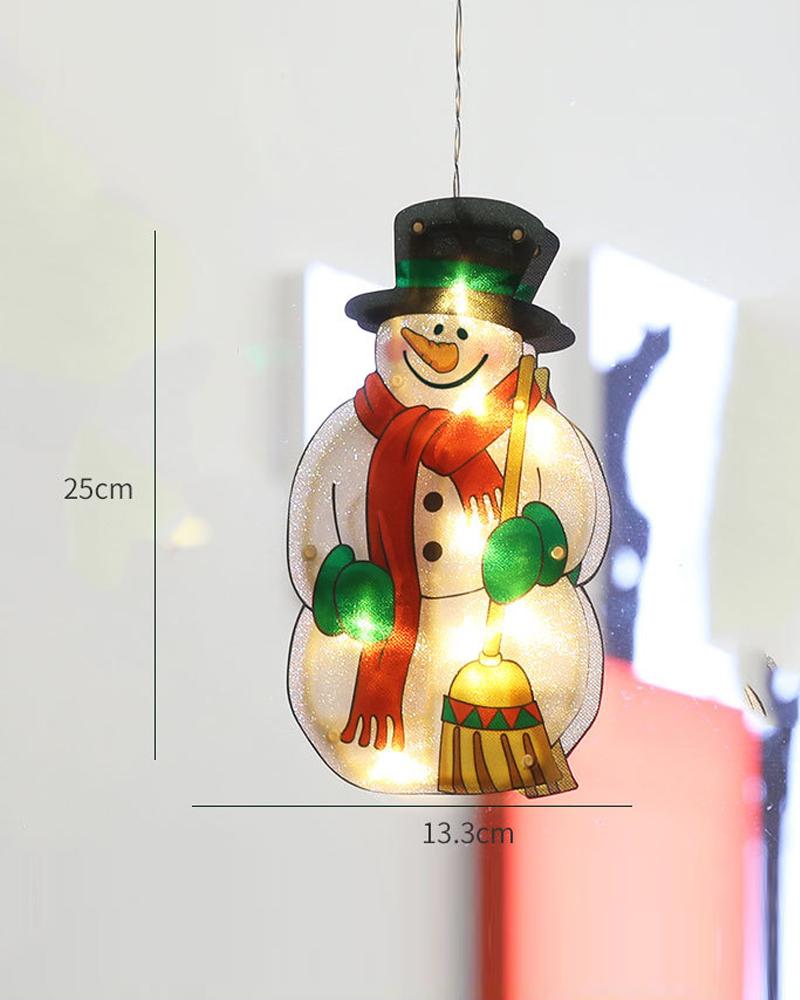 

1pc Christmas Window Light Decoration Battery Powered Merry Christmas LED Sucker Hanging Lamp Fireplace Indoor Outdoor Home Decor Ornament, Style3