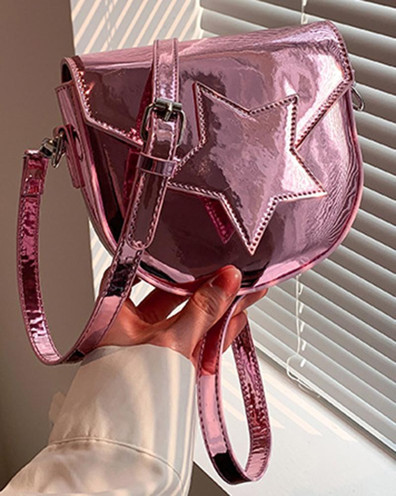 

Star Flap Shoulder Bag, Pink