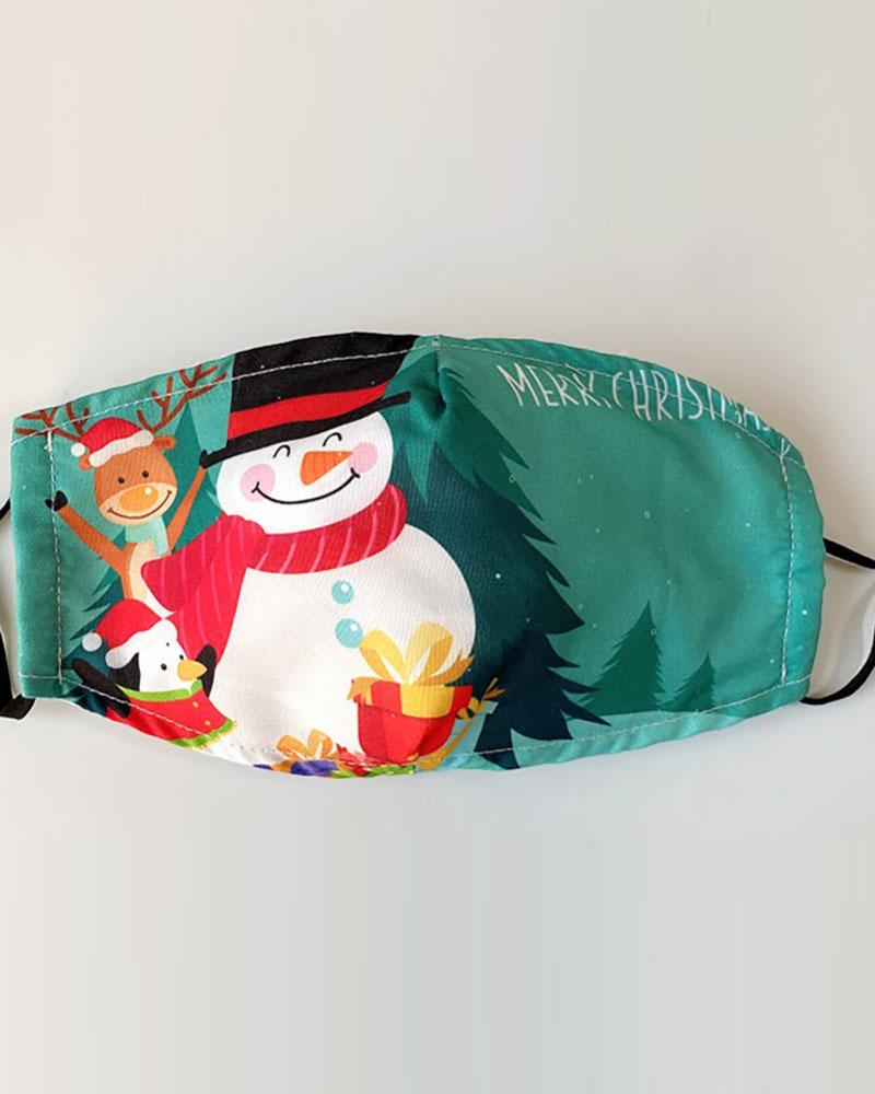 

Christmas Mixed Print Breathable Face Mask, Style9