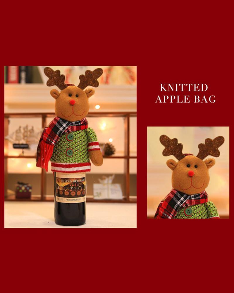 

Christmas Pattern Wine Bottle Cover, Style1